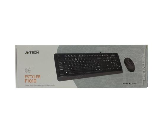  Клавиатура + мышь A4Tech Fstyler F1010 клав:черный/серый мышь:черный/серый USB Multimedia 
