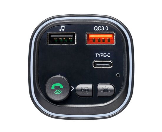 Автомобильный FM-трансмиттер - P4 2USB/Type-C (black) (212245) 