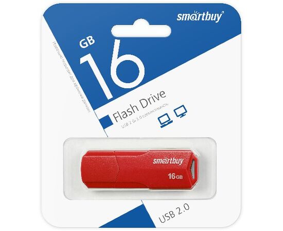  USB  16GB  Smart Buy  Clue  красный 