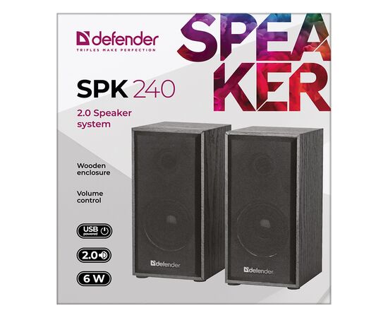  Компьютерная акустика Defender SPK-240 2.0 (black) (218147) 