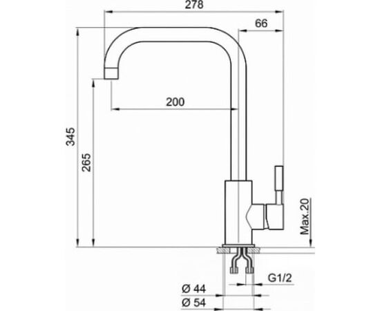  Смеситель GRANULA 4033 гранит, черный 