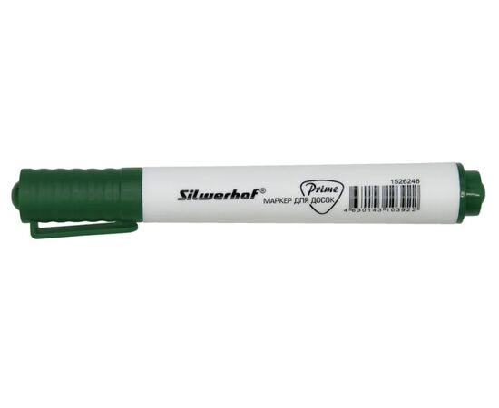  Маркер для досок Silwerhof Prime+ скошенный пиш. наконечник 2-5мм зеленый коробка 