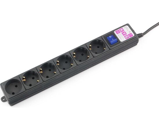  Сетевой фильтр Power cube SPG6-B-3M 3м 6 розеток черный коробка 