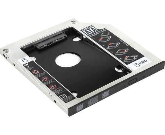  Адаптер Orient UHD-2SC9, для 2.5” SATA HDD для установки в SATA отсек оптического привода ноутбука 9.5 мм (30262) 