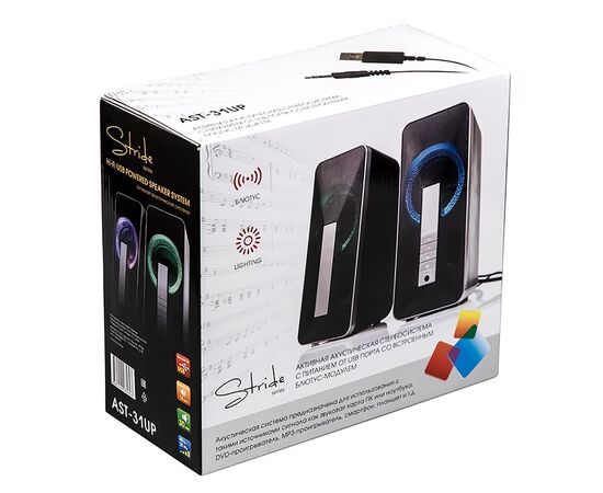  Компьютерная акустика Dialog Stride AST-31UP 2.0 (black) (115137) 