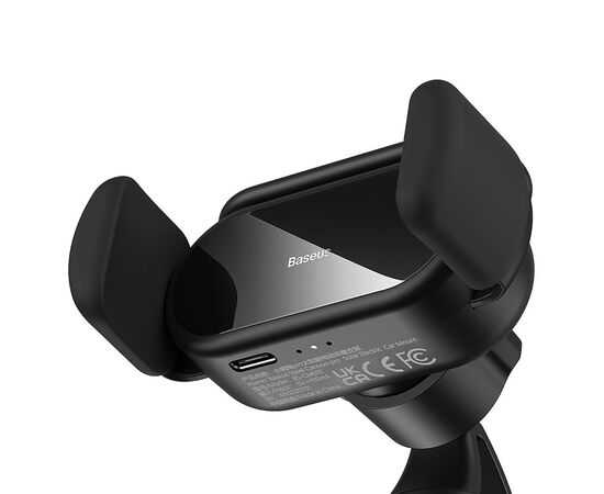  Автомобильный держатель BASEUS Steel Cannon Pro, зажимной, на приборную панель, черный 