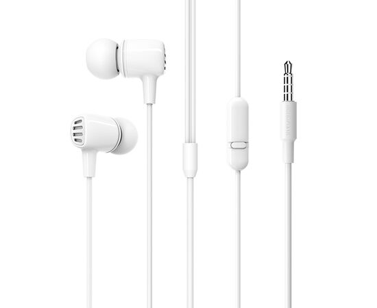  Проводные наушники BOROFONE BM43 Remy, Jack 3.5mm, 1.2 м, белый 