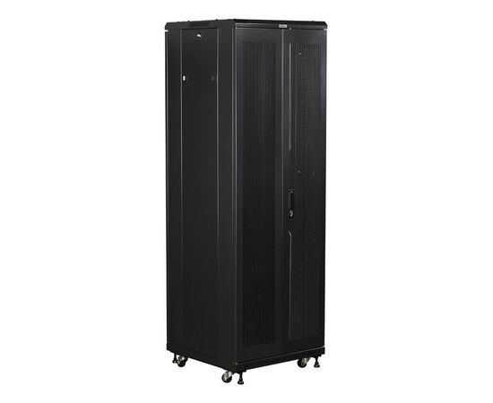  Шкаф коммутационный Lanmaster (TWT-CBB-27U-6X6-G1) 27U 600x600мм пер.дв.стекл  черный 