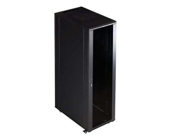  Шкаф коммутационный Lanmaster (TWT-CBB-27U-6X6-G1) 27U 600x600мм пер.дв.стекл  черный 
