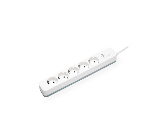  Сетевой фильтр Perfeo "POWER STREAM", 2500W, 5,0м, 5 розеток, белый. 
