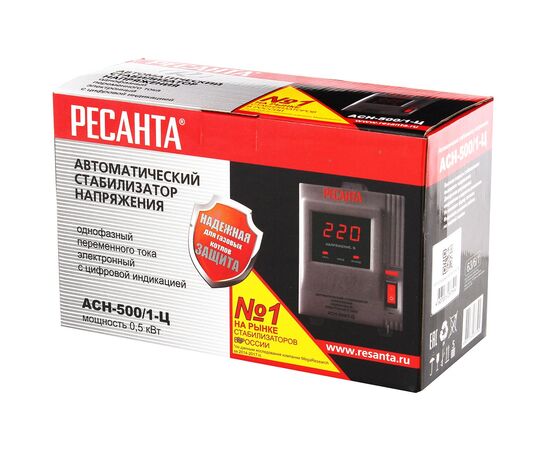  Стабилизатор напряжения Ресанта АСН-500/1-Ц серый 