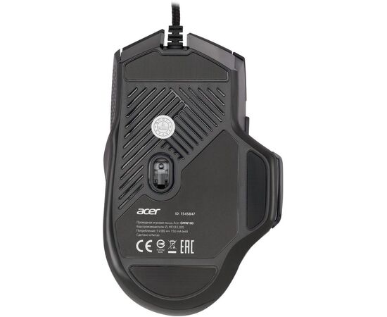  Мышь Acer OMW180 черный (6400dpi) USB (9but) 