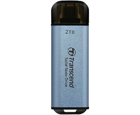  SSD Transcend ESD300 (TS2TESD300C) 2TB USB 3.2 Gen 2.1 Type-C R/W - 1050/950 MB/s небесно-голубой 