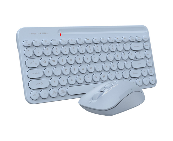  Клавиатура + мышь A4Tech Fstyler FG3200 Air (FG3200 Air Синий) клавиатура синий мышь синий USB беспроводная slim Multimedia 