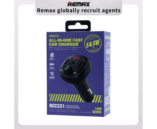  АЗУ REMAX Lodi Series All-in-One 54.5W PD+QC Fast Car Charge RCC331 (черный) 