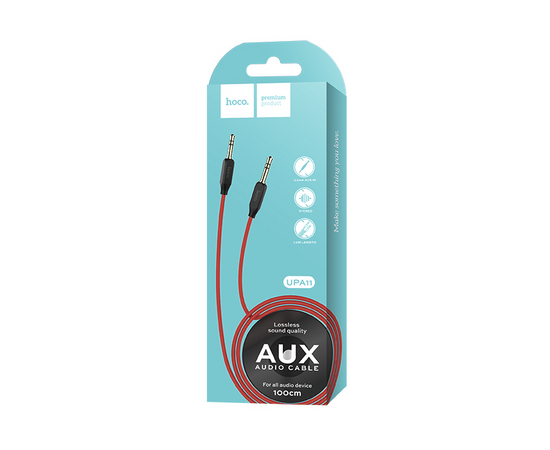  Аудиокабель AUX 3.5mm 1.0м Hoco UPA11 (Red) 