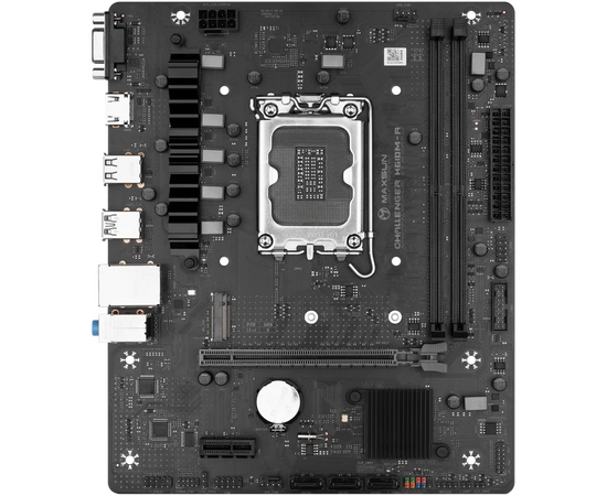  MB s1700 MAXSUN Challenger H610M-R, Intel H610, 2xDDR4-2133 МГц, 1xPCI-Ex16, 1xM.2, Micro-ATX 