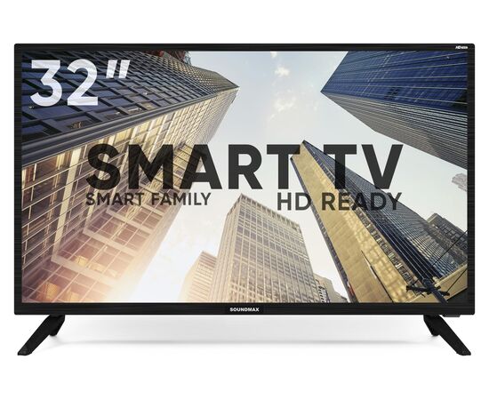  32" Телевизор Soundmax SM-LED32M07S черный 1366x768, HD, 60 Гц, Wi-Fi, Smart TV, Android TV 