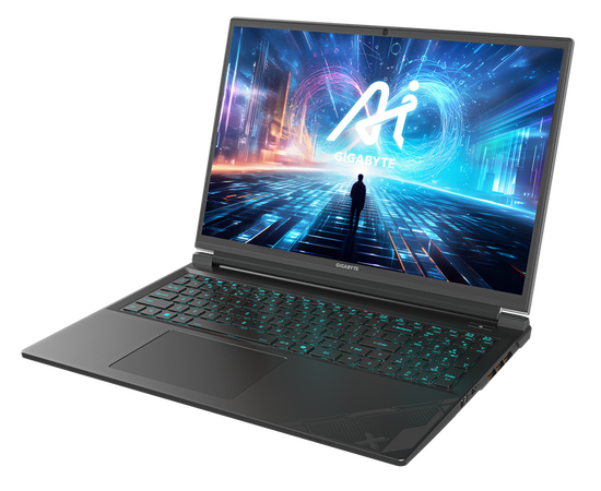  Ноутбук GIGABYTE G6X 9MG (9MG-42KZ853SD) Core i7-13650HX/16Gb/SSD512Gb/RTX4050 6Gb /16.0"/IPS/WUXGA/Dos/grey 