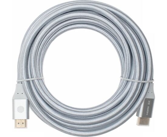  Кабель аудио-видео Cactus CS-HDMI.2.1-5 HDMI (m)/HDMI (m) 5м серебристый позолоченные контакты 