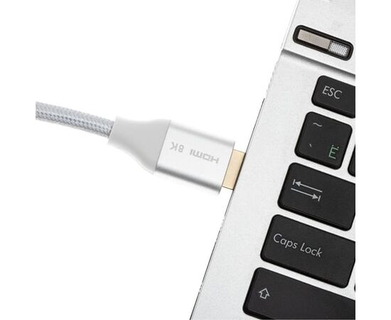 Кабель аудио-видео Cactus CS-HDMI.2.1-5 HDMI (m)/HDMI (m) 5м серебристый позолоченные контакты 