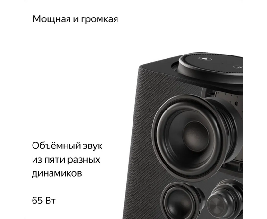  Умная колонка Яндекс. Станция Макс с Zigbee, черная (YNDX-00053K) 