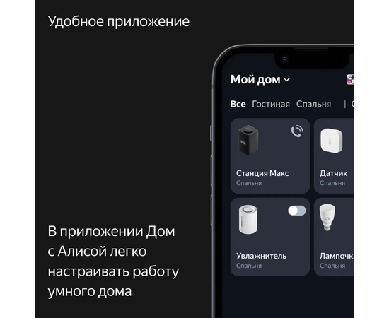  Умная колонка Яндекс. Станция Макс с Zigbee, черная (YNDX-00053K) 