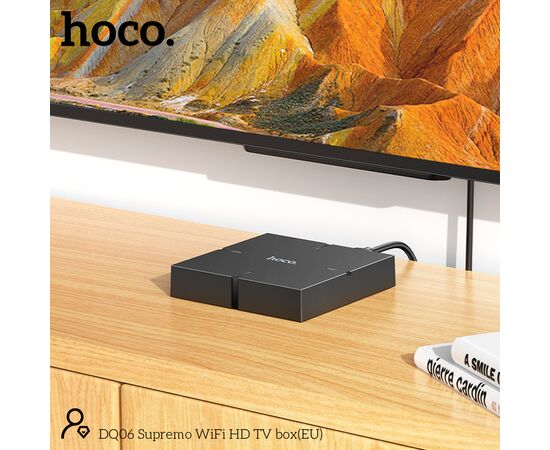  Смарт-ТВ приставка HOCO DQ06 Supremo WiFi HD черный CortexTM-A53, Android 10 version 2GB+16GB 