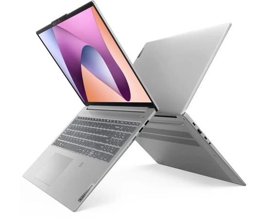  Ноутбук Lenovo IP Slim 5 16ABR8 (82XG0096RK) Ryzen 5 7430U/16Gb/SSD512Gb/16"/IPS/WUXGA/noOS/grey SSD, AMD Radeon, без ОС, светло-серый 