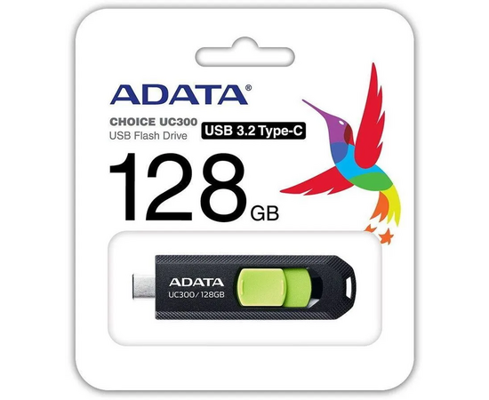  USB-флешка A-DATA UC300 ACHO-UC300-128G-RNB/BU 128GB, USB 3.2/TypeC, синий/голубой 