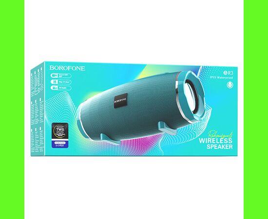  Портативная колонка BOROFONE BR3 Rich, Bluetooth, бирюзовый 