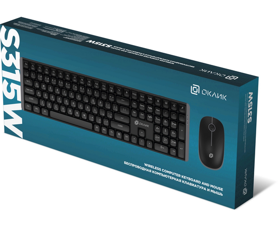  Клавиатура + мышь OKLICK S315W черный 
