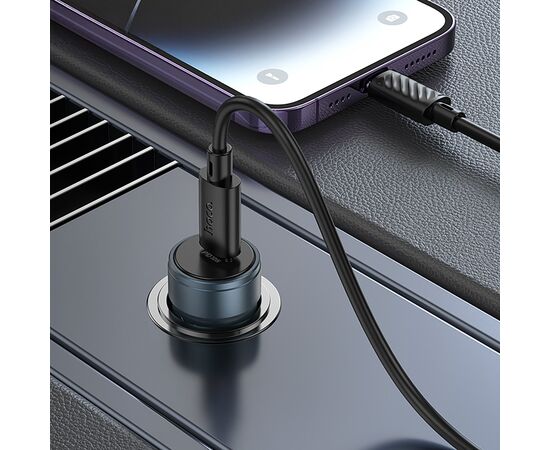  Адаптер Автомобильный Hoco Z57 Glorious single-port PD30W (metal gray) (236190) 