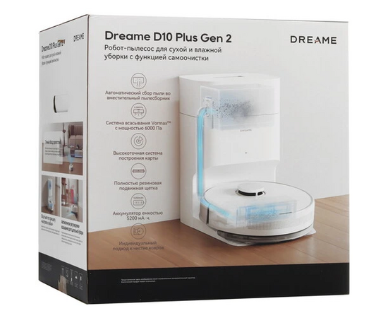  Робот-пылесос Dreame Bot Robot Vacuum and Mop D10 Plus Gen2 RLD32GD White 