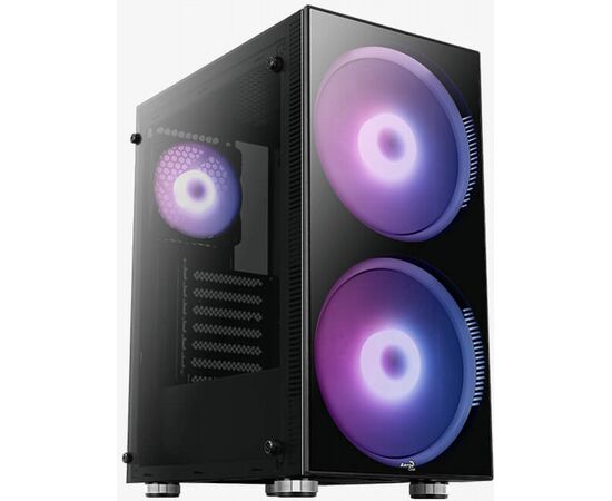  Корпус Aerocool Python-G-BK-v1 черный (PYTHON-G-BK-V1) без БП ATX 1x120mm 2x200mm 2xUSB2.0 1xUSB3.0 audio bott PSU 