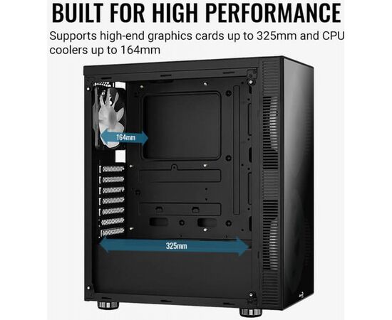  Корпус Aerocool Python-G-BK-v1 черный (PYTHON-G-BK-V1) без БП ATX 1x120mm 2x200mm 2xUSB2.0 1xUSB3.0 audio bott PSU 