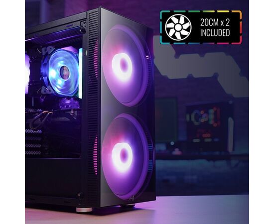  Корпус Aerocool Python-G-BK-v1 черный (PYTHON-G-BK-V1) без БП ATX 1x120mm 2x200mm 2xUSB2.0 1xUSB3.0 audio bott PSU 