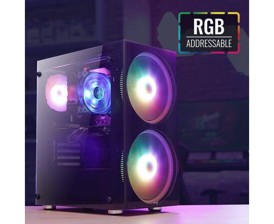  Корпус Aerocool Python-G-BK-v1 черный (PYTHON-G-BK-V1) без БП ATX 1x120mm 2x200mm 2xUSB2.0 1xUSB3.0 audio bott PSU 