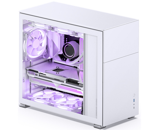  Корпус JONSBO D41 STD White без БП, боковая панель из закаленного стекла, mini-ITX, micro-ATX, ATX, белый 