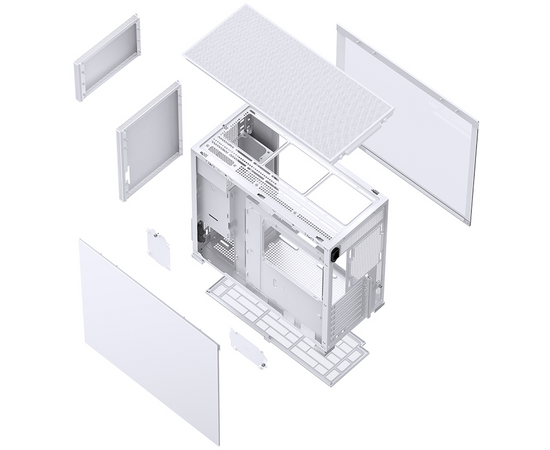  Корпус JONSBO D41 STD White без БП, боковая панель из закаленного стекла, mini-ITX, micro-ATX, ATX, белый 