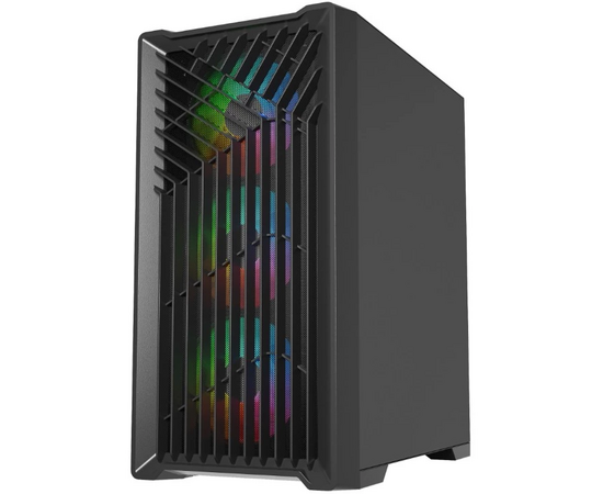  Корпус Powercase Mistral Micro X4B (CMMXB-L4), Tempered Glass, 4х 120mm 5-color fan, чёрный, mATX 