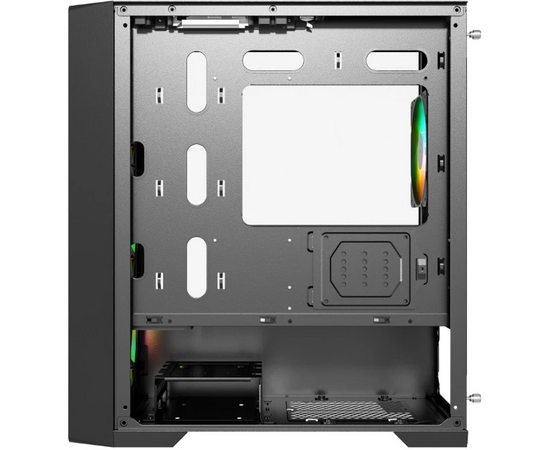  Корпус Powercase Mistral Micro X4B (CMMXB-L4), Tempered Glass, 4х 120mm 5-color fan, чёрный, mATX 