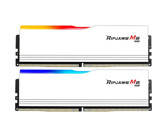  ОЗУ G.SKILL Ripjaws M5 RGB (F5-6400J3648F16GX2-RM5RW) DDR5 32GB (2x16GB) 6400MHz CL36 (36-48-48-102) 1.35V / White 
