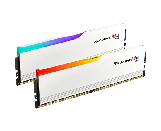  ОЗУ G.SKILL Ripjaws M5 RGB (F5-6400J3648F16GX2-RM5RW) DDR5 32GB (2x16GB) 6400MHz CL36 (36-48-48-102) 1.35V / White 