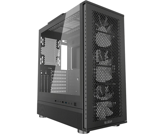  Корпус PcCooler ME200 Mesh BK, без БП, Full Tower, Black, TG, SPCC, 3x120mm ARGB E-ATX, ATX, mITX 180/380/220mm 4x2.5", 2x3.5", 7+3xPCI 1 